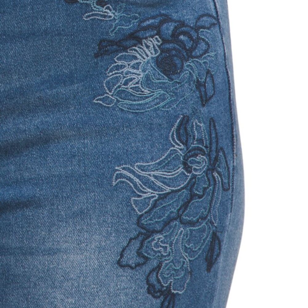 NWT NICOLE MILLER NEW YORK High Rise Embroidered Bootcut Jeans Size 10 - Picture 5 of 13